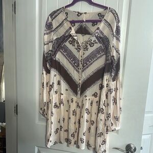 Free People Bohemian Floral Tunic Dress